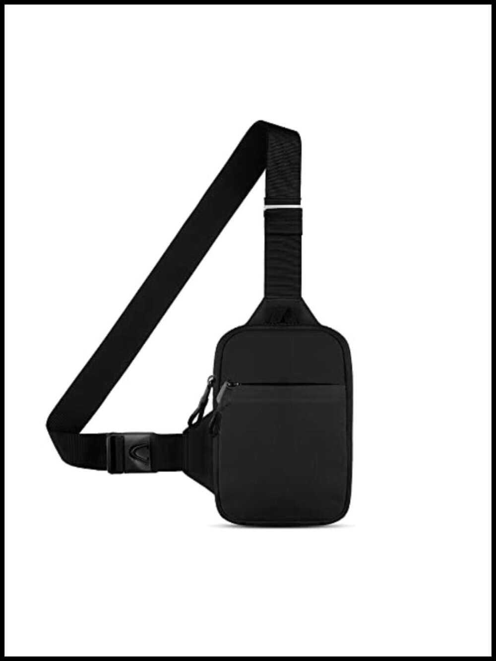 Water Resistant Mini Crossbody Sling Bag Dual Pocket Chest Pack Running